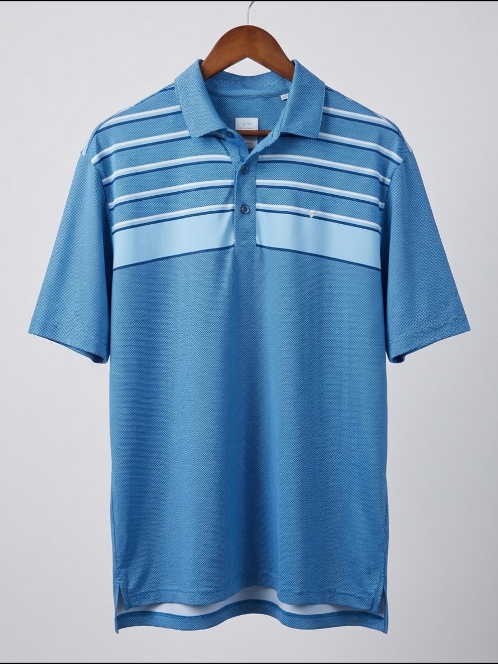 Callaway Light and Medium Blue Stripe Polo